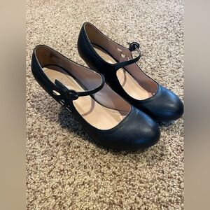 Elegant Black Mary Jane Style Heels Dressy/Strappy